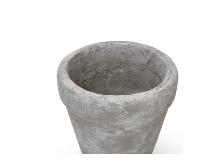 Tarragon Small Pot Pale Cement Detail