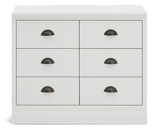 Chawton 3ft 6 Drawer Sideboard - Snow