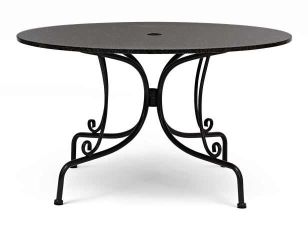 Boscombe 130 Round 6-Seater Table Black and Granite