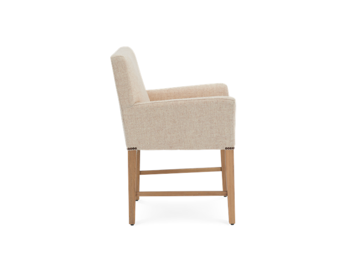 Shoreditch Carver Chair_Harris Tweed_Vintage Oak Legs_Side