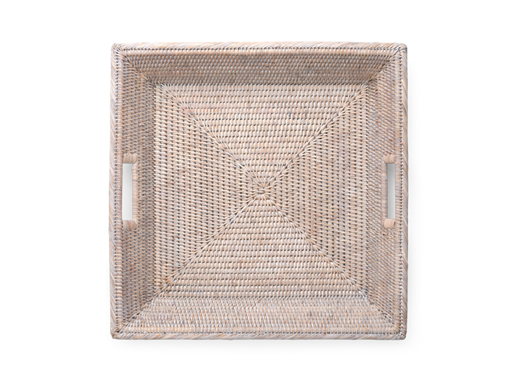 Ashcroft Square Tray Small Silver Reed_Top