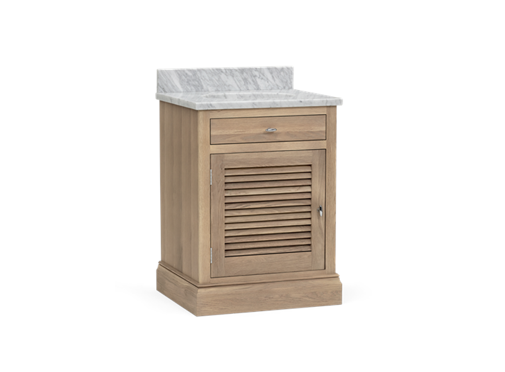 Edinburgh 640 Undermount Washstand With Basin Left-Door-VO-Vintage Oak 3Q 01