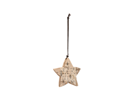 Noelle hanging wooden star, small - front