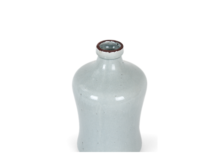 Astbury vase medium flax blue_detail