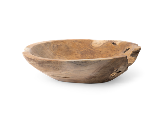 Stanton teak round bowl, Large, above