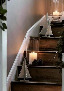 Christmas stairway Pine garland