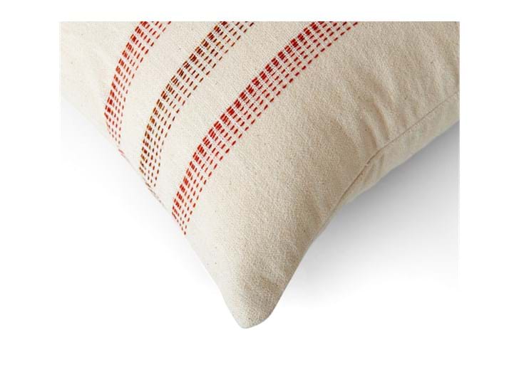 Elland 45x45cm, Burnt sienna stripe_corner