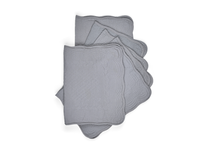 Emily Quilted Placemats Set of 6 Mist_Stack