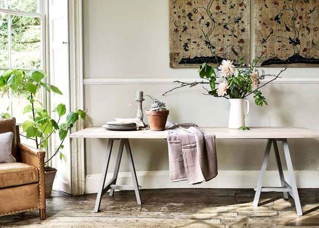 Hebden Trestle Table_Oak Top_Fog Legs