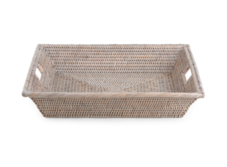 Ashcroft Square Tray Small Silver Reed Front