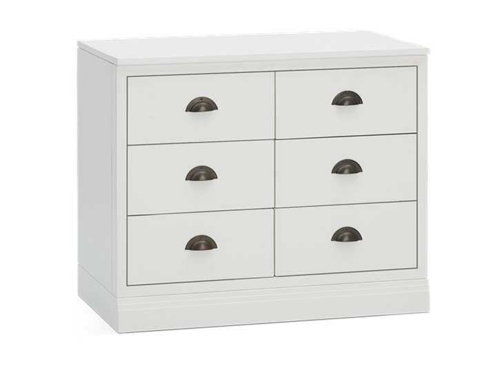 Chawton 3ft 6 Drawer Sideboard - Snow