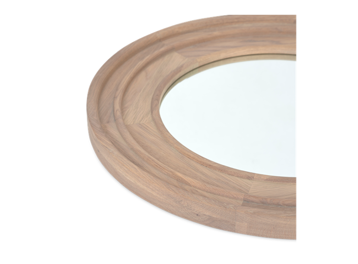 Edinburgh 67 Round Mirror - Vintage Oak 3