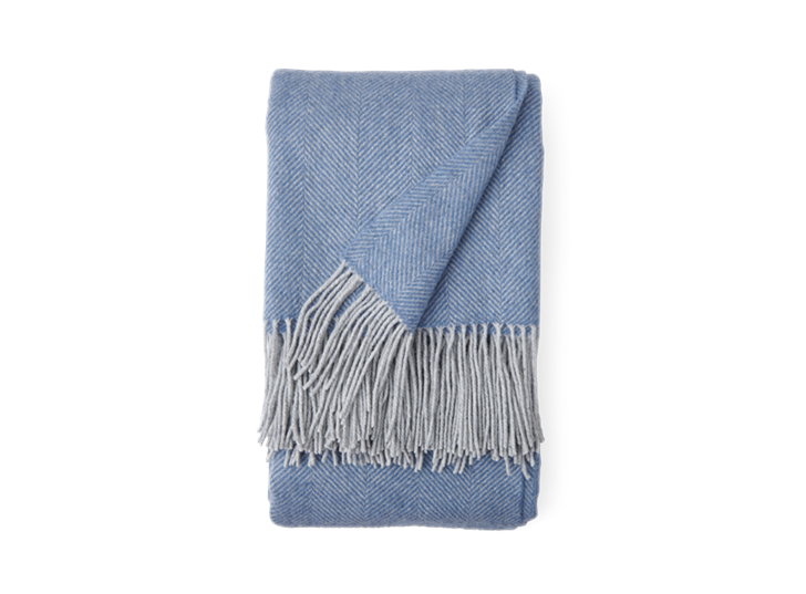 Westmeath Herringbone Throw Denim_Front