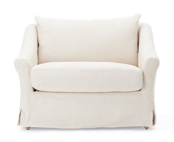 Long Island Love Seat Pale Oat_Front