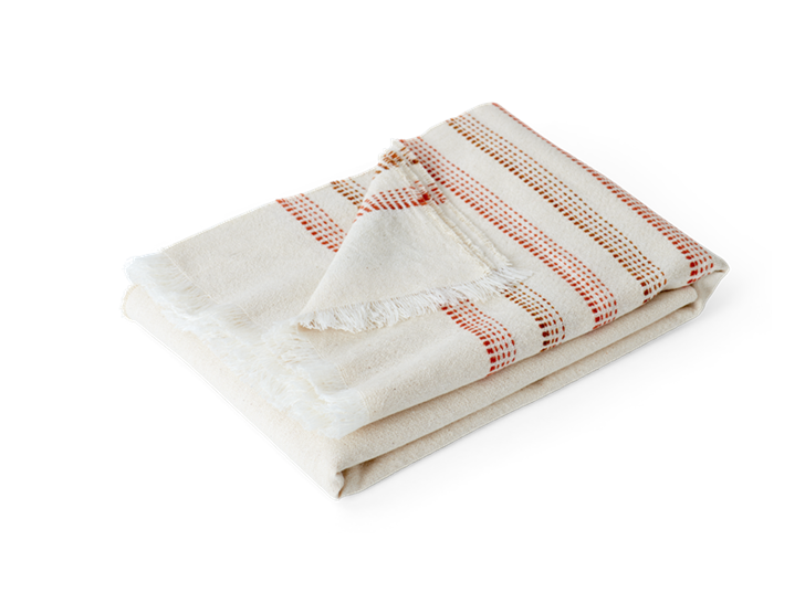 Elland stripe bedtrow, burnt sienna stripe_3quarter