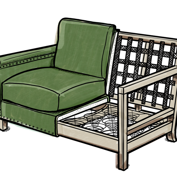 Caspar 2 Seater Sofa Illustration 1