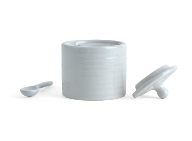 Lewes Spice Pot with Spoon Grey_Open