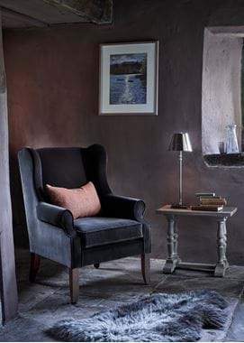 Dominic armchair with Caledonia print