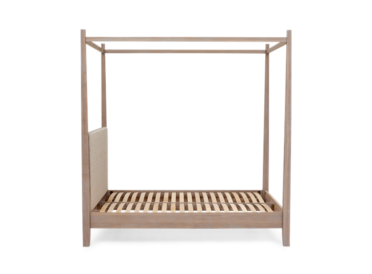 Wardley King Four Poster Bed Base Chalked Oak Holkam SandSide