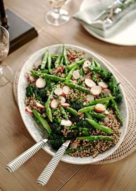 Easter menu asparagus and lentils