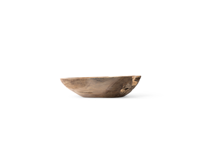 Stanton teak round bowl, Large, side
