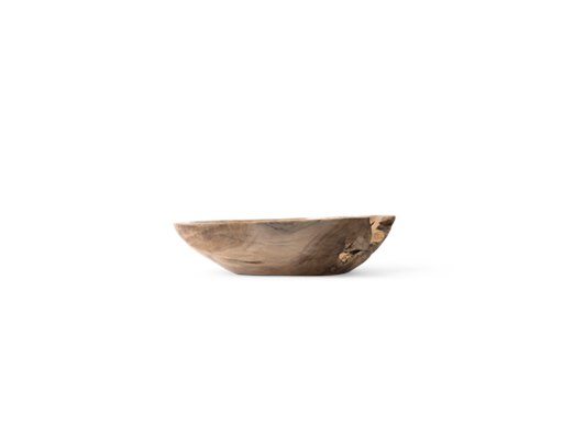 Stanton teak round bowl, Large, side