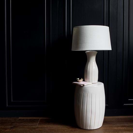 Beswick stool and lamp with Lucile shade