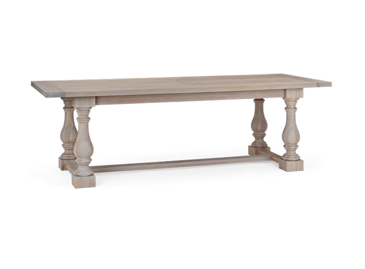 Balmoral 240 Rectangular Table_Seasoned Oak_3Quarter