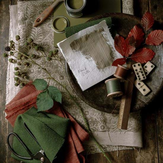 AW20 moodboard Olive-Honed slate