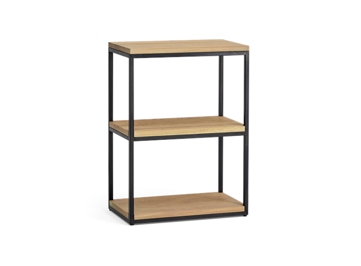 Carter 60 Fitted Shelves Black Steel _ Dark Vintage Oak 3Q copy