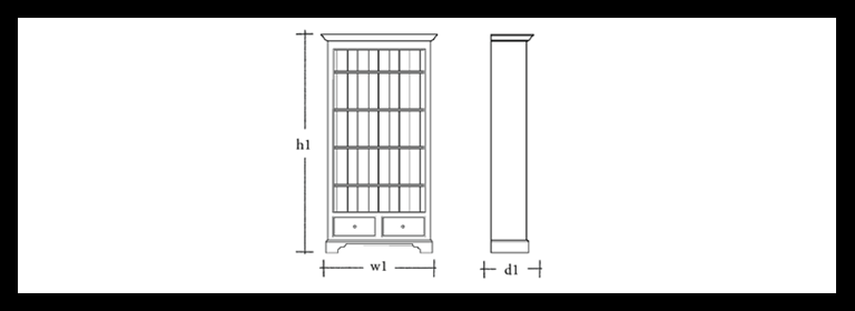 Chichester Full height Bookcase