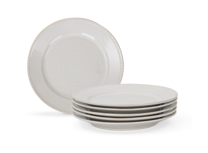Sutton dessert plate, off white, 5 stack copy