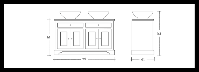 Chichester Large Countertop Washstand