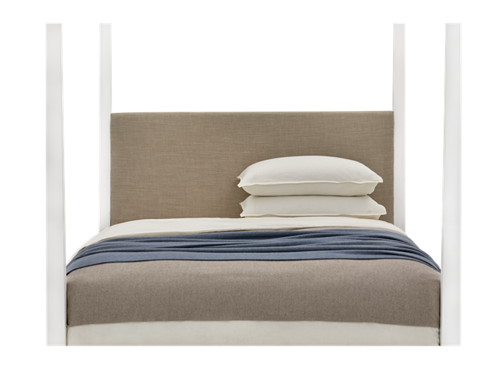 Wardley King Four Poster Snow Holkam Sand Half Styled Front B