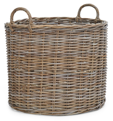 Somerton large round log basket