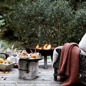 Harrington Armchair with Fire Pit Landscape