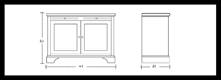 Henley 4ft Sideboard dims_v2