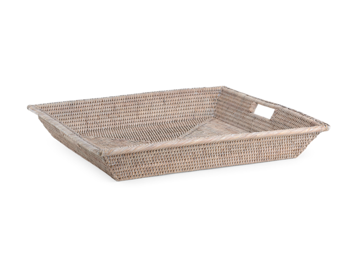 Ashcroft Square Tray Medium Silver Reed_3Quarter