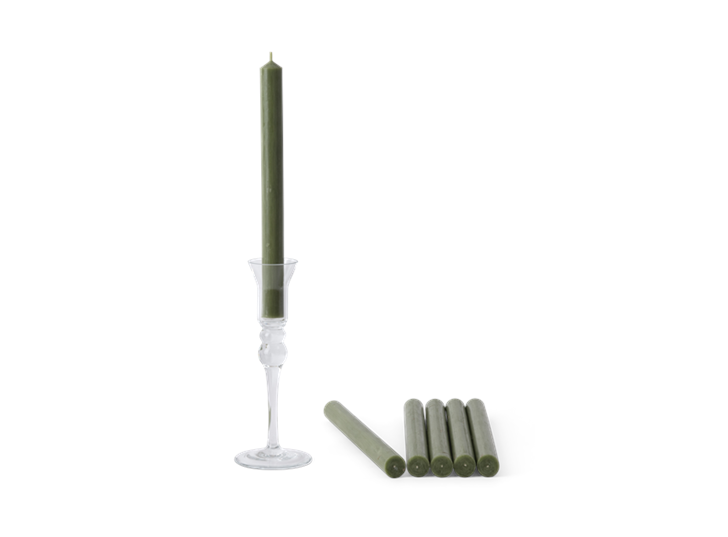 COLERIDGE dinner candles pack of six, olive-2