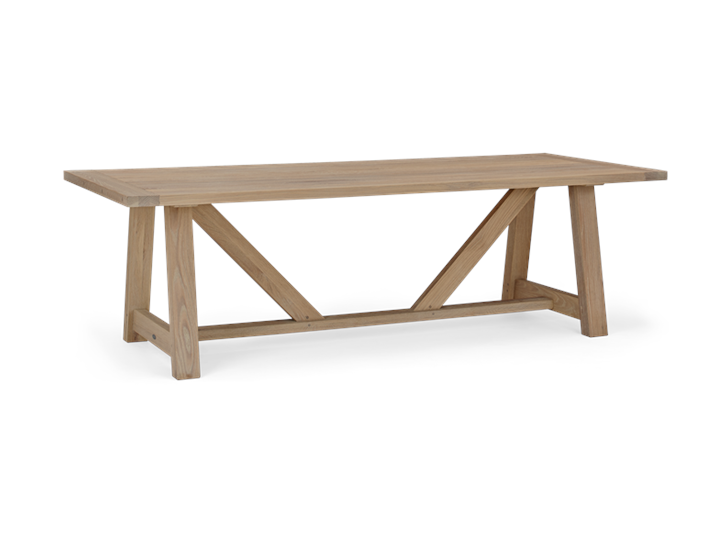 Arundel 245 Rectangular Table_Natural Oak_3Quarter