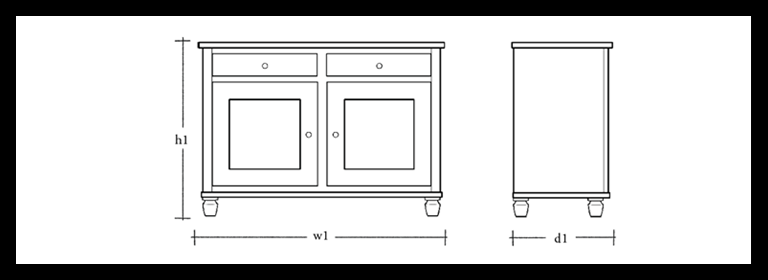 Suffolk 4ft Sideboard