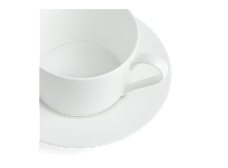 Fenton Tea Cup and Saucer Set of 6 White_Detail