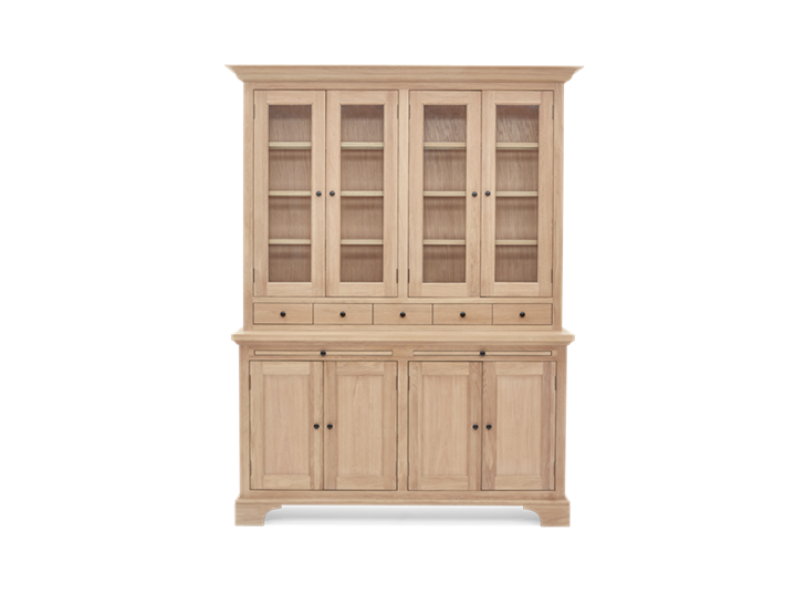 Henley 5ft Glazed Oak Dresser Top Front