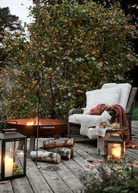 Harrington Armchair with Fire Pit Portrait