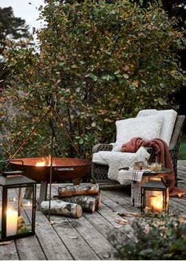 Harrington Armchair with Fire Pit Portrait