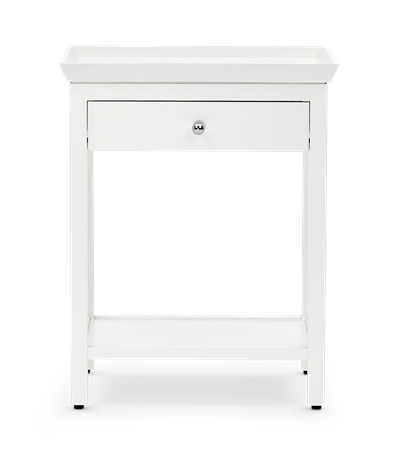 Aldwych tall side table Snow front