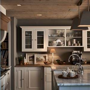 Cosy galley kitchen spotlights