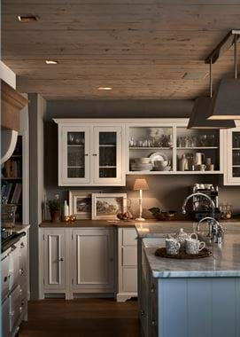 Cosy galley kitchen spotlights