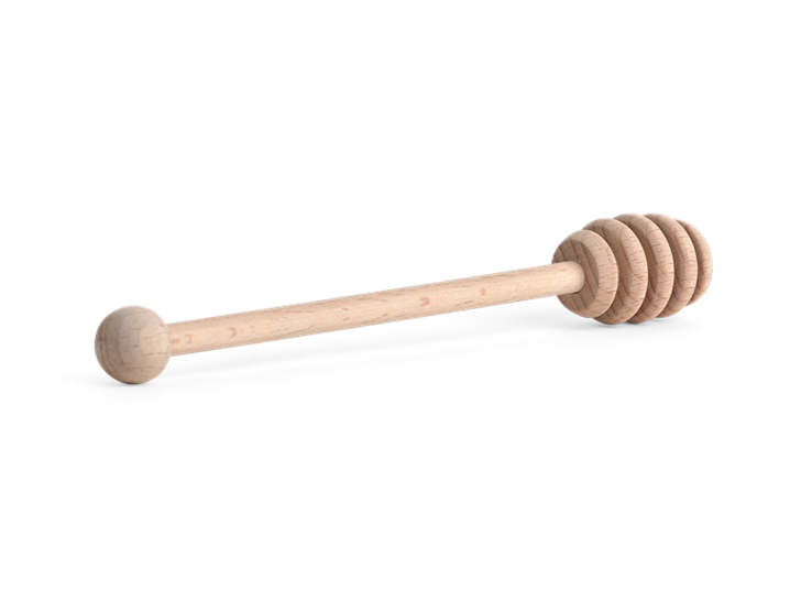 Lewes Pot with Wooden Drizzler Grey_Drizzler