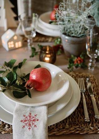 Christmas place setting